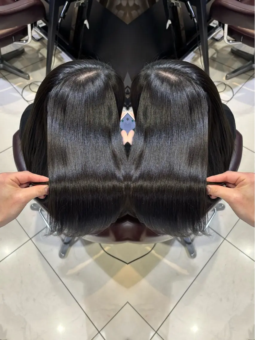 ロング カラー 縮毛矯正 トリートメント 🩵レイヤー✖︎ 髪質改善🩵リョウヤのヘアスタイル
