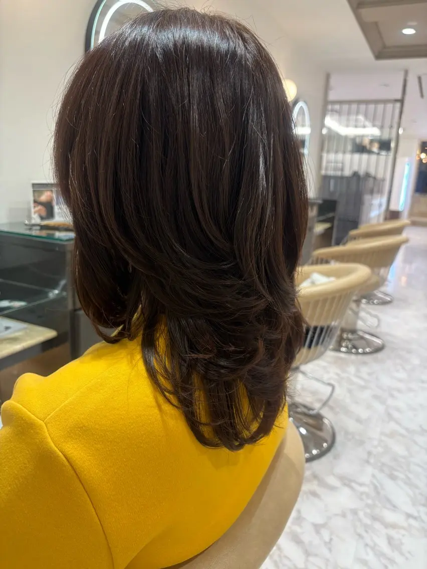 ミディアム ヘアカラー 篠田 健太郎のヘアスタイル