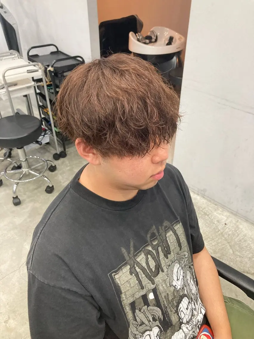 カラー メンズ ヘアカラー 河内 秀斗のヘアスタイル