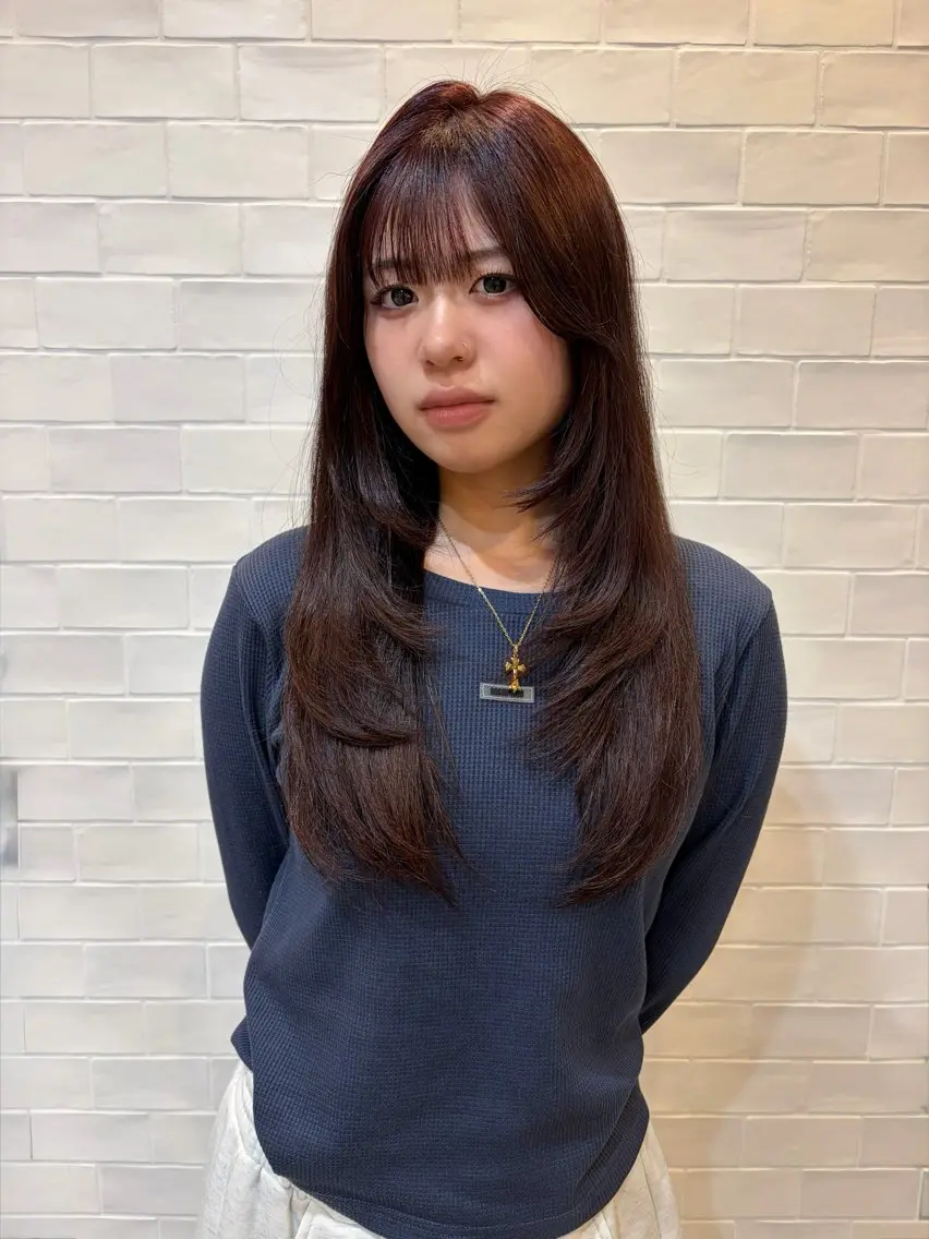 ロング カラー カシス Manaka ☺︎のヘアスタイル