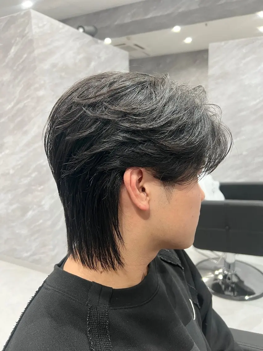 パーマ メンズ メンズパーマ ニュアンスパーマ ulus kobe 藤枝大地のヘアスタイル