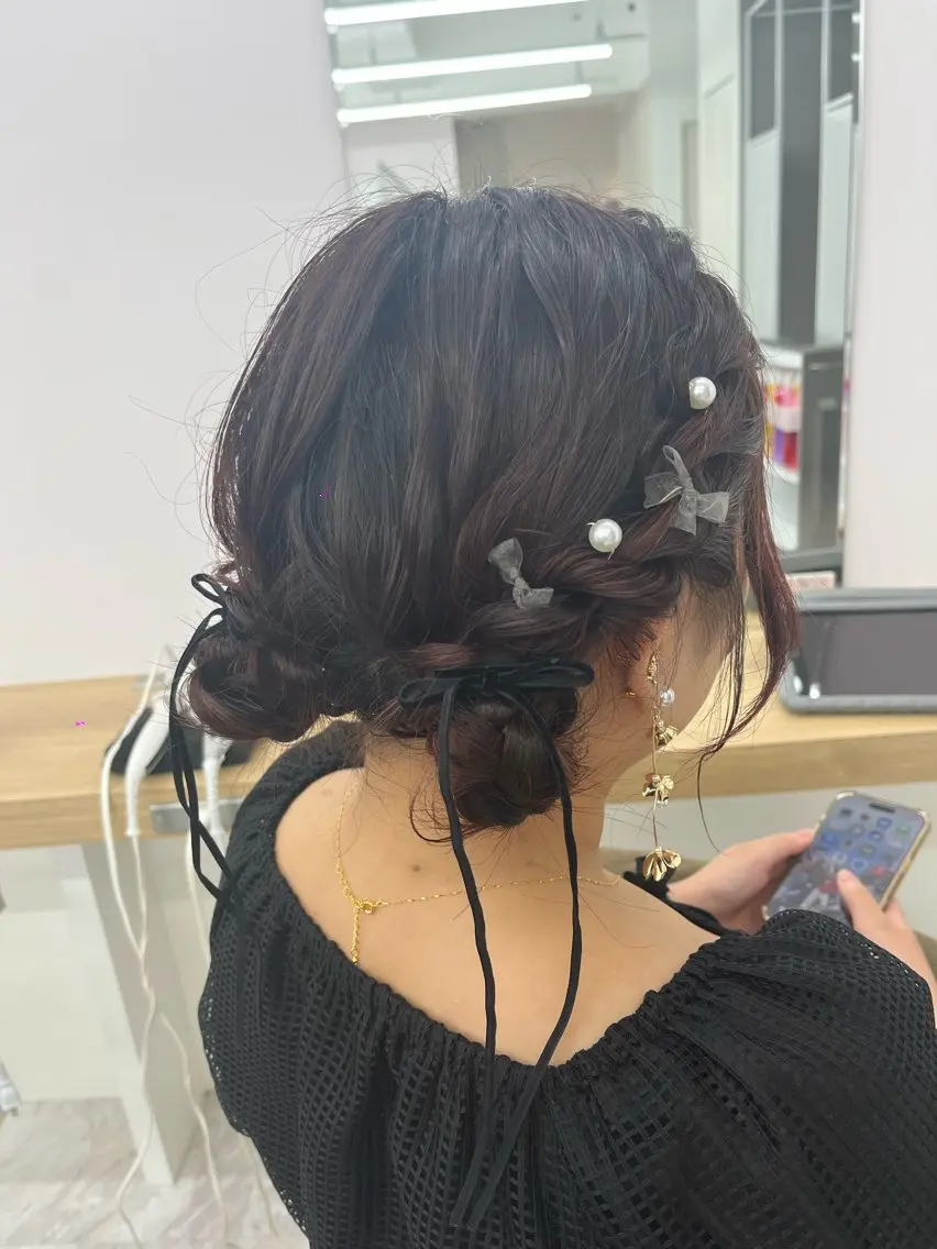 ミディアム ヘアセット 外川 生純美ೀ🌝のヘアスタイル
