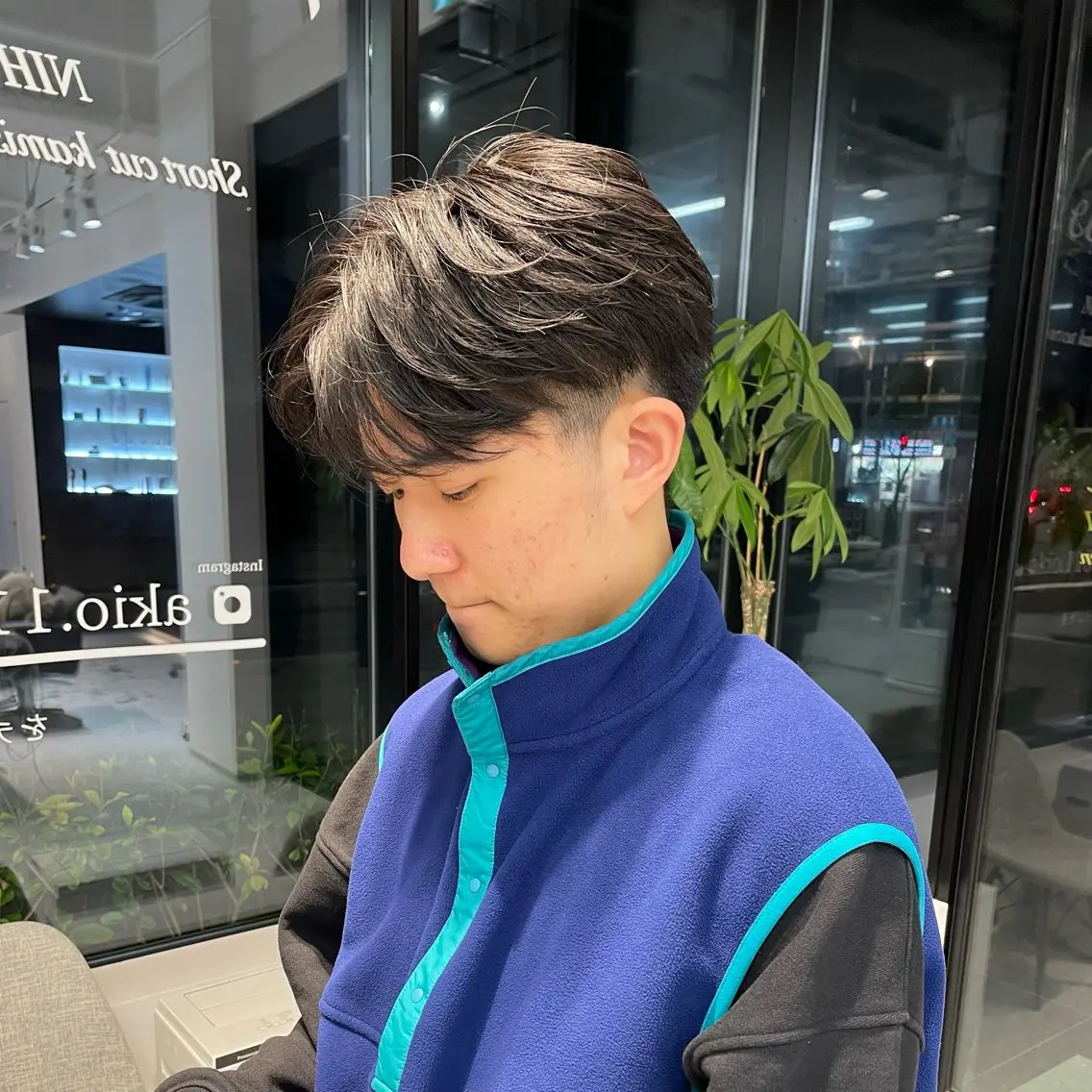 メンズ センターパート カット 伊藤 神威のヘアスタイル