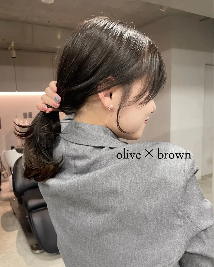 ロング カラー カット ヘアカラー トリートメント 表参道🌿赤み消し カラー/チナツのヘアスタイル