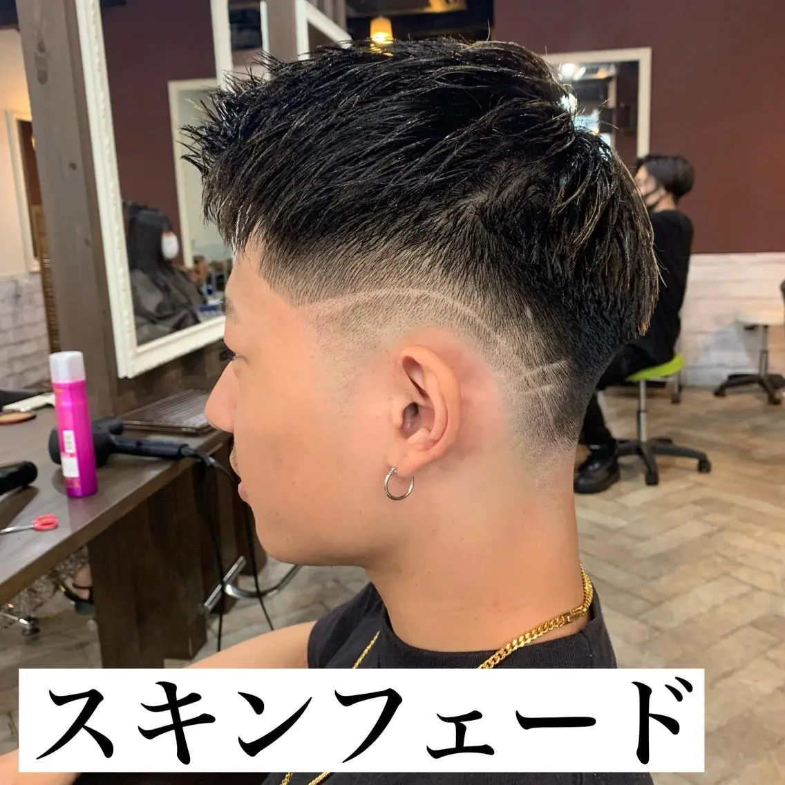 ショート メンズ フェードカット スキンフェード カット メンズサロン ANSWERのヘアスタイル
