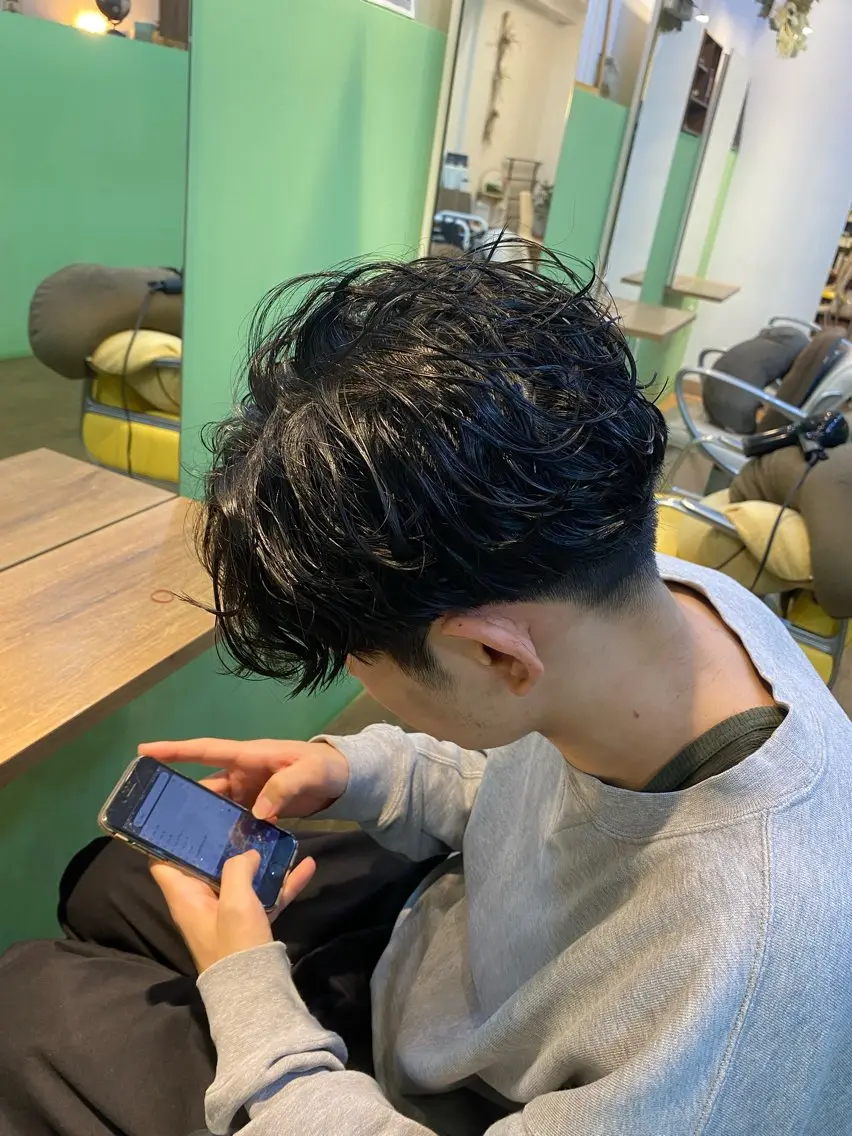 パーマ ヘアアレンジ メンズ カット パーマ 20代〜40代 大塚🌱松原大将のヘアスタイル