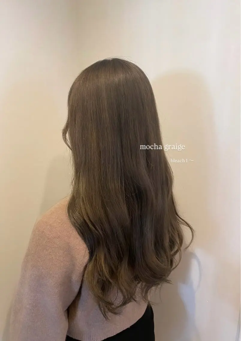 ロング ヘアカラー トリートメント mio♡ベージュ特化 🎀透明感カラーのヘアスタイル