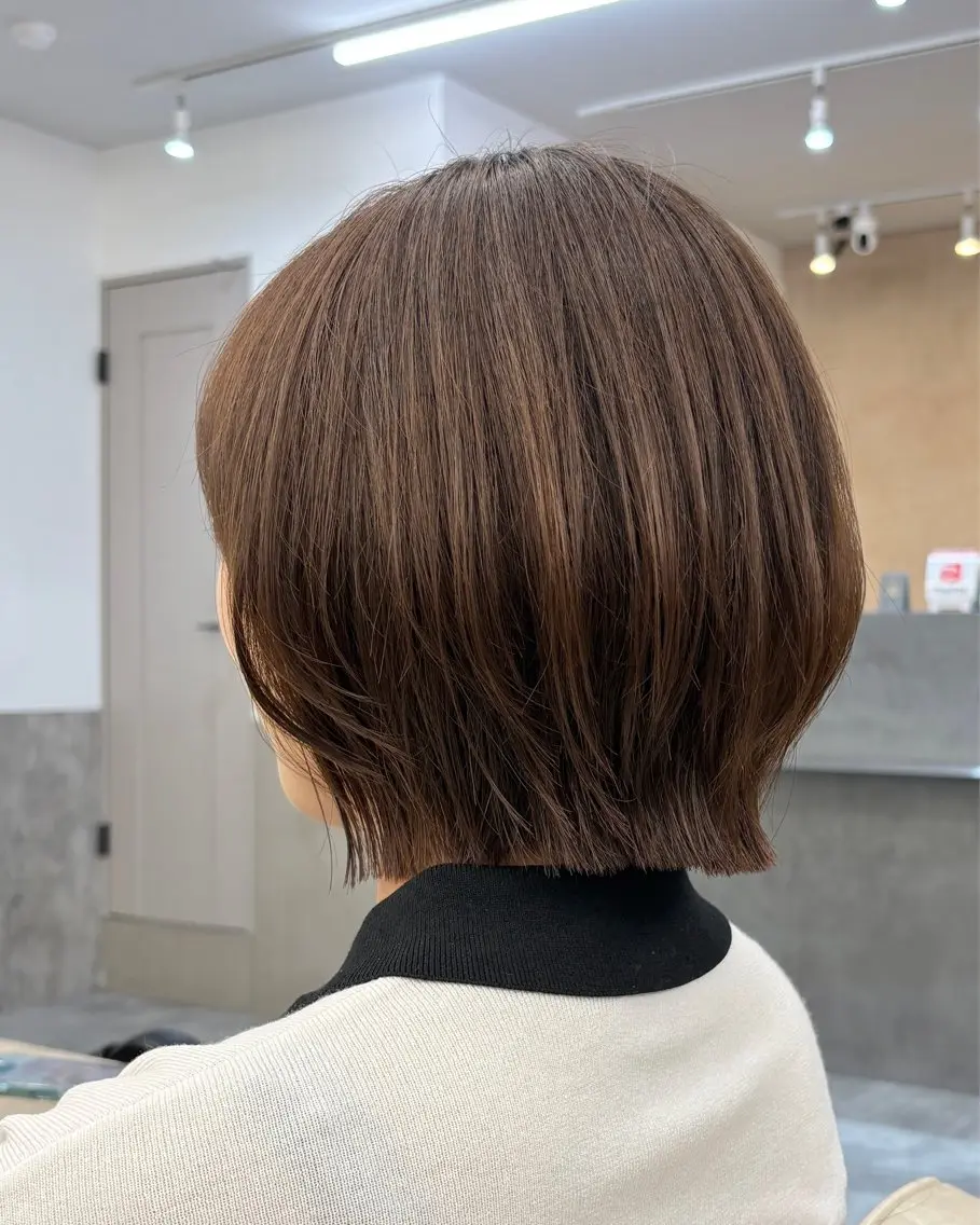 ショート ヘアカラー トリートメント 紅葉☘ ̖́- /似合わせカットのヘアスタイル