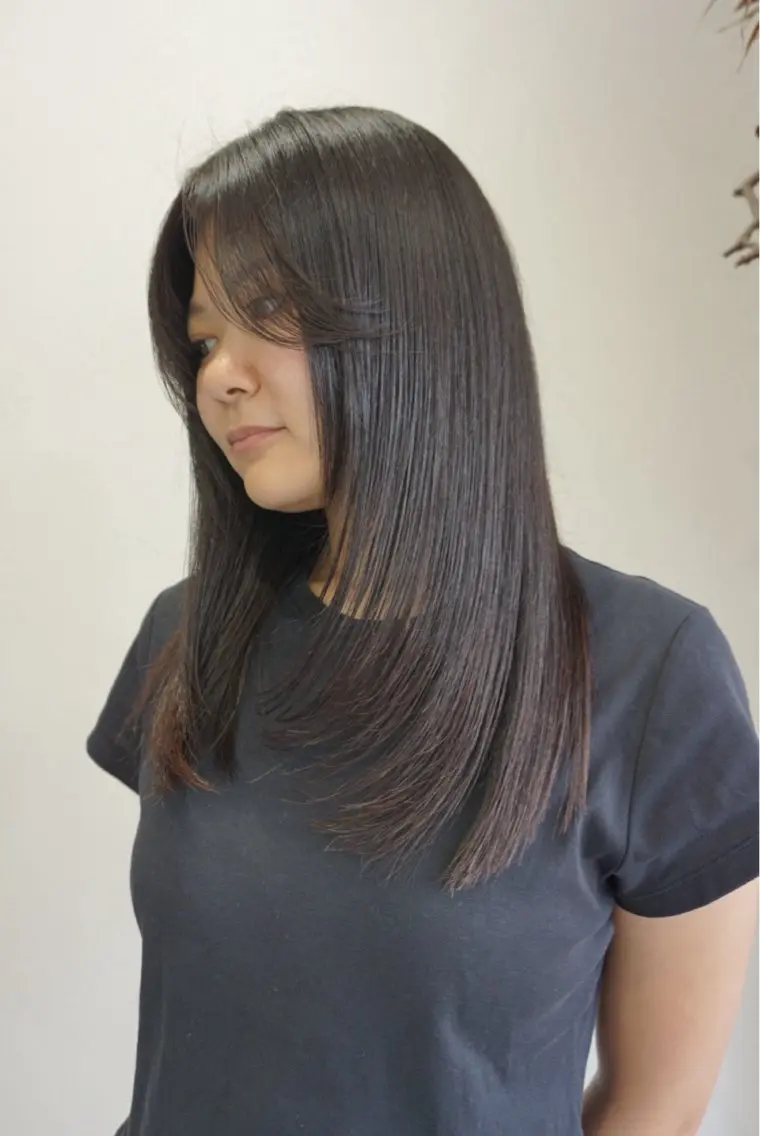 セミロング レイヤーモデル募集/ 青木亮太郎のヘアスタイル