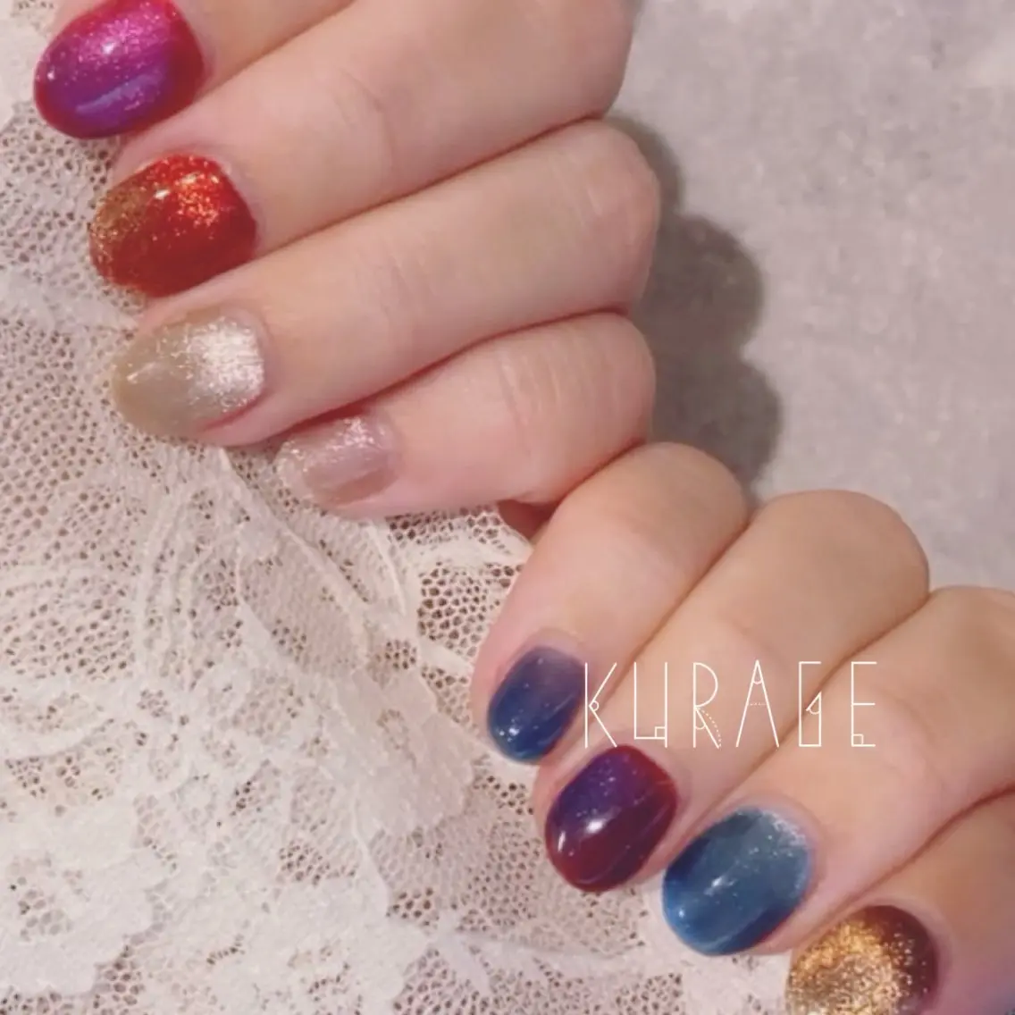 ネイル マグネットネイル private salon 海月のネイルデザイン