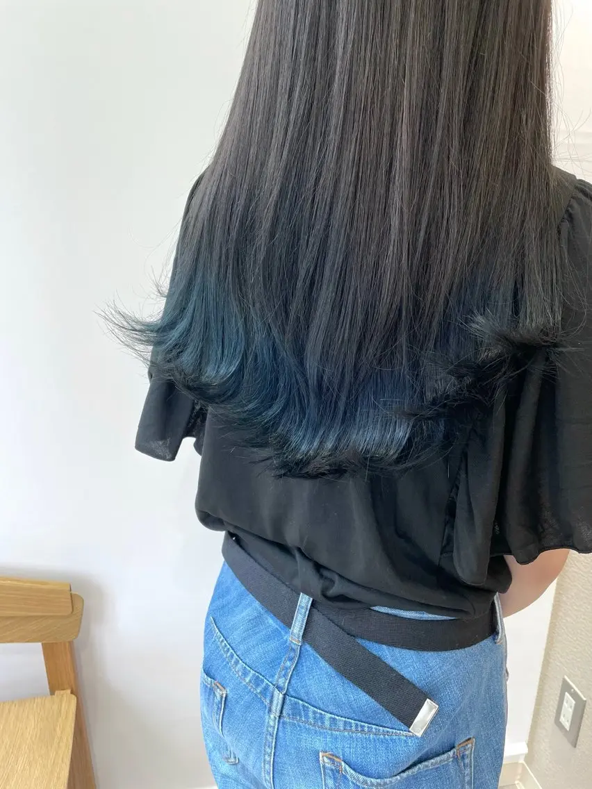 ロング カラー カット ヘアカラー トリートメント 佐々木 美帆のヘアスタイル