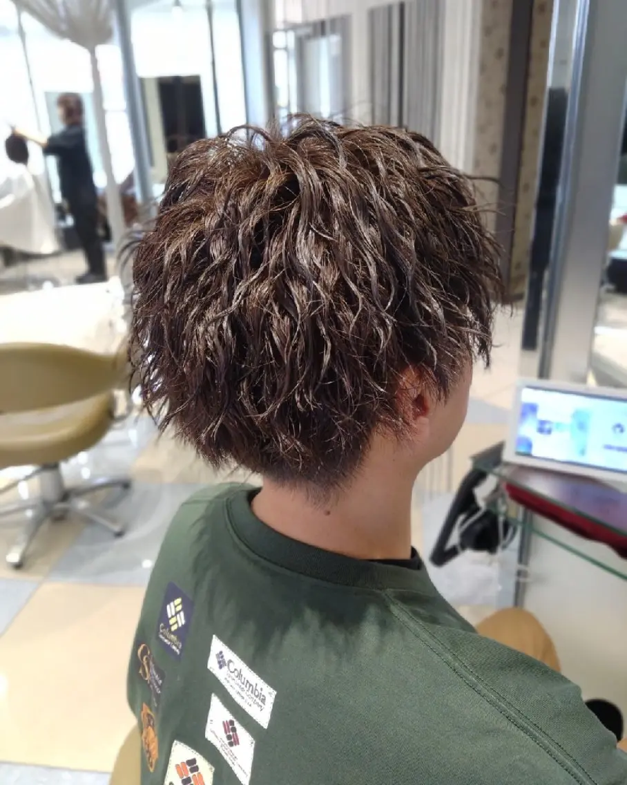 メンズ パーマ ショート メンズ特化✨ 柏葉和也のヘアスタイル