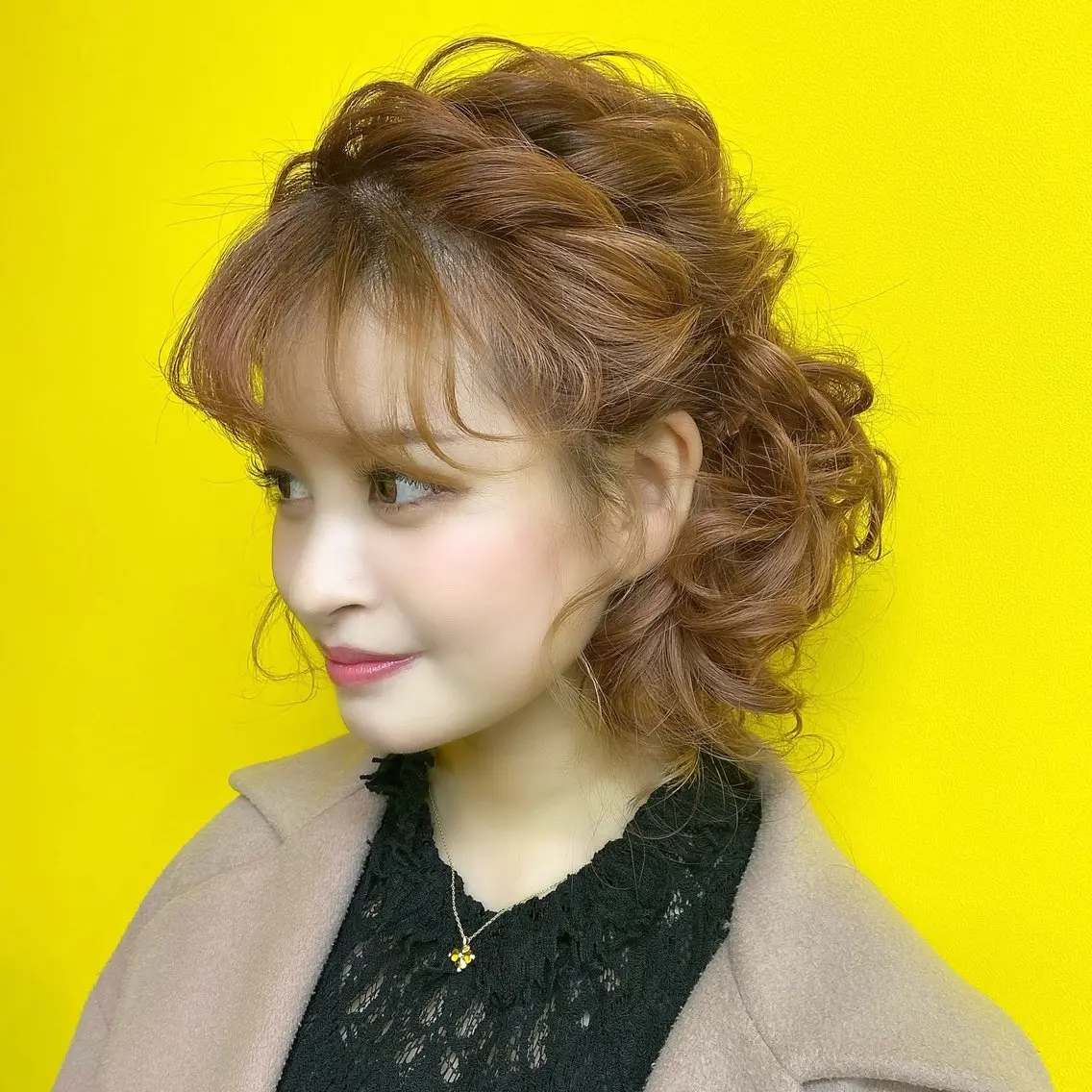ミディアム ヘアアレンジ ボブ ヘアセット 新宿|ヘアセット専門 |aira*。゚のヘアスタイル