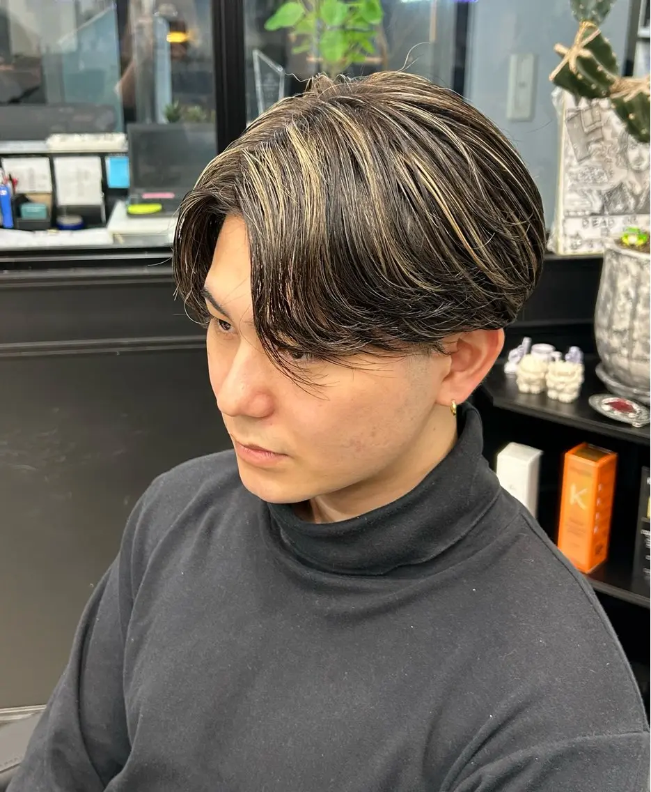 【men's限定】ハイライト＋ケアカラー＋クイックトリートメントの写真