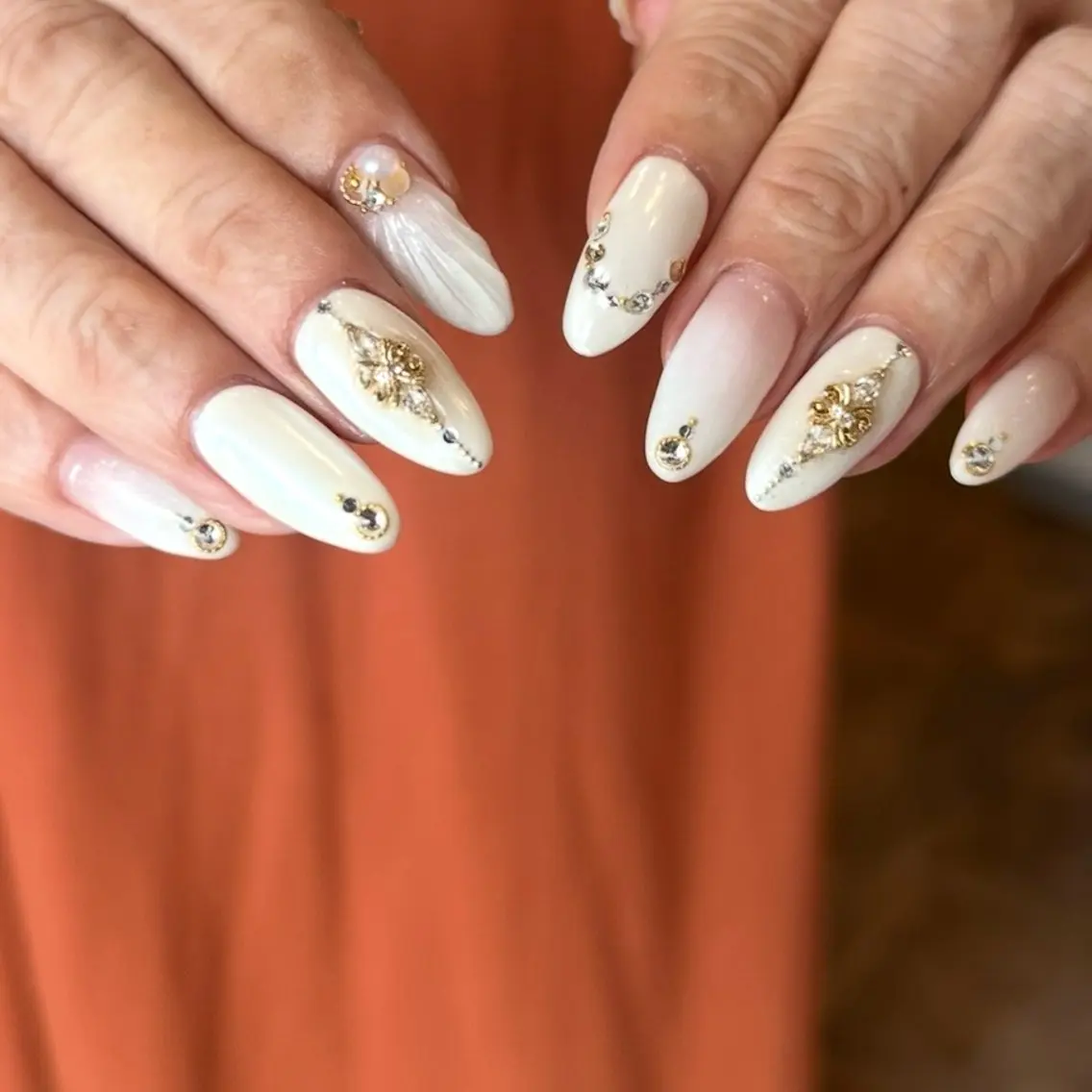 ネイル マグネットネイル ミラーネイル 夏ネイル ハンドネイル M.wish太田川店 💅🏼Arisaのネイルデザイン