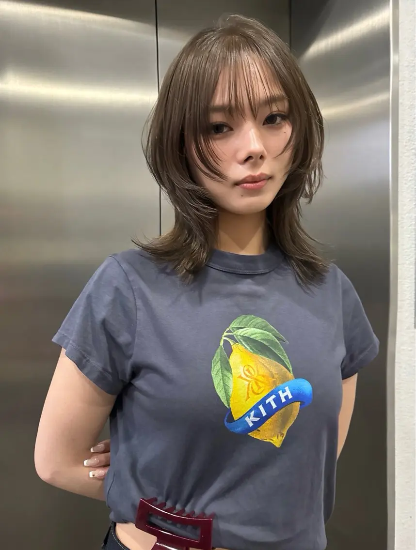 似合わせカット+ダブルカラー(ブリーチ1回)+MILBONトリートメント ¥18300の写真