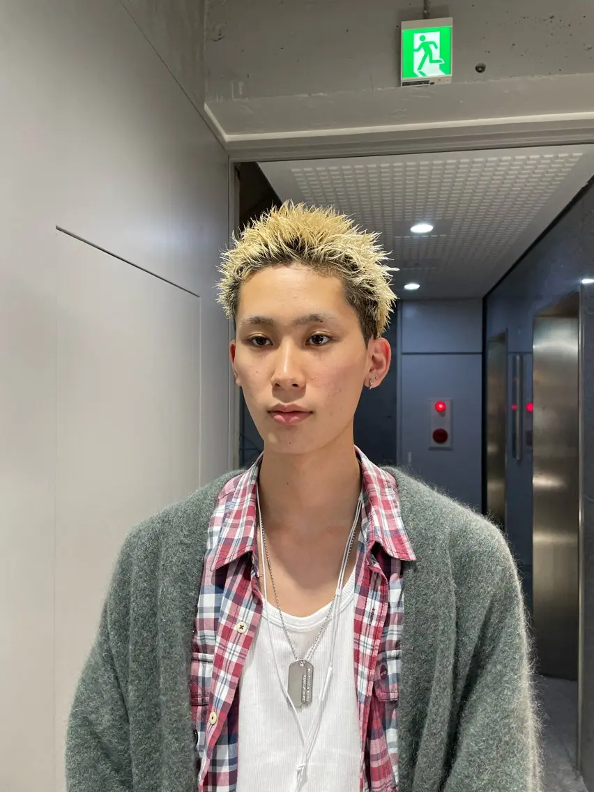 ショート カラー パーマ メンズ メンズパーマ カット ヘッドスパ ヘアセット 🔥メンズ 特化🔥菊水皐暉🔥のヘアスタイル