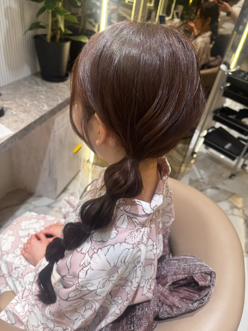 ロング 浴衣 ヘアセット めい 🩶🩶のヘアスタイル