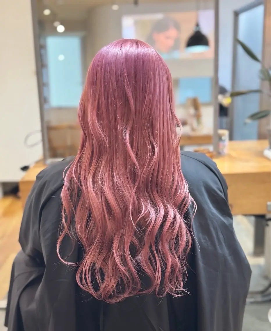 ロング カラー ヘアアレンジ 透明感カラー ピンクカラー 🫧透明感カラー🫧 koharuのヘアスタイル