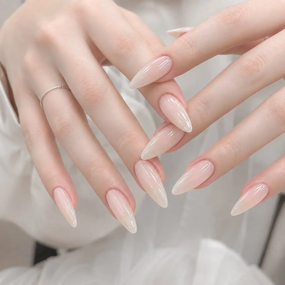 ネイル 長さ出し ロングネイル ワンホンネイル ハンドネイル ハンドケア NEM.nail studio 京都店のネイルデザイン