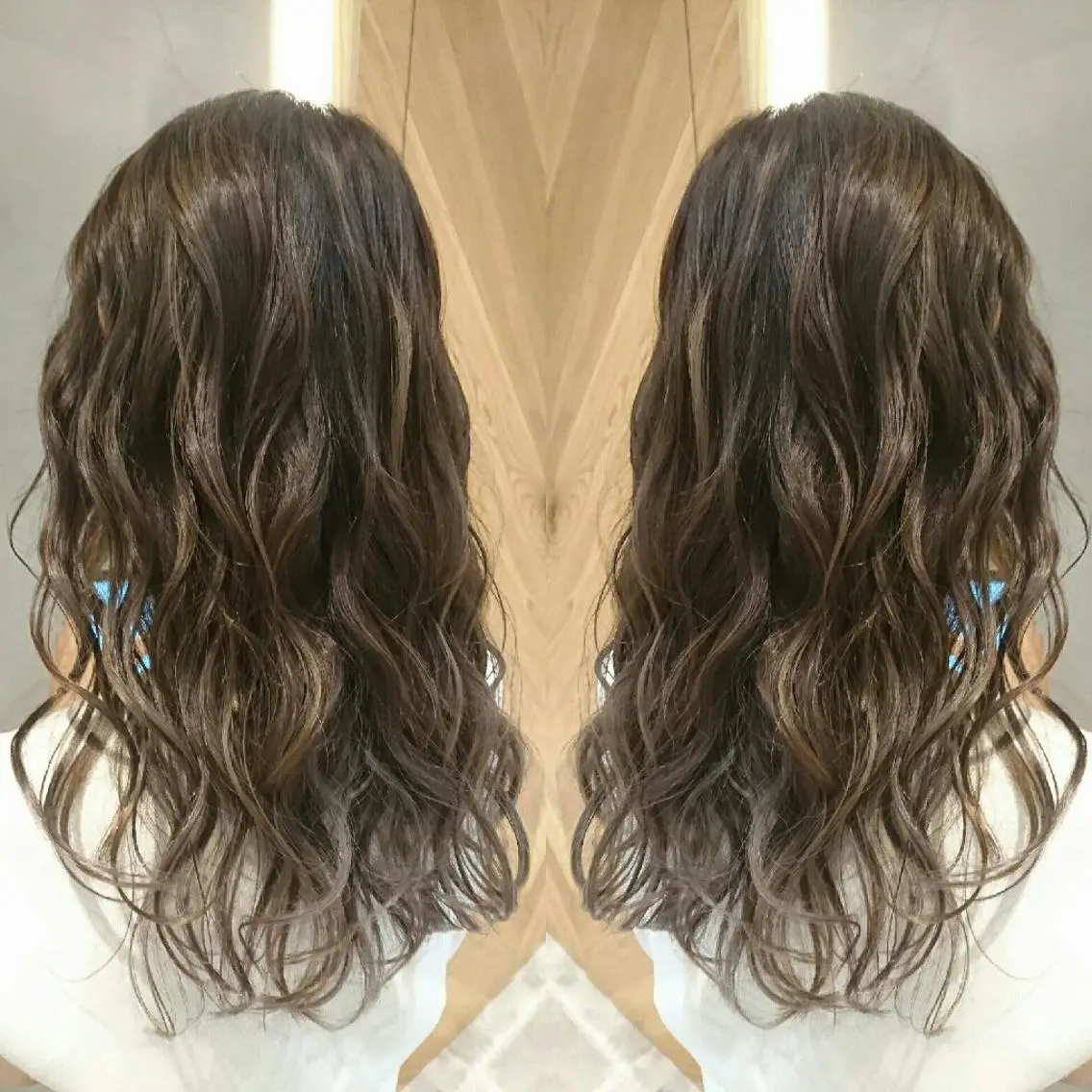 ロング カラー ヘアアレンジ グラデーションカラー グレージュ ハイライトカラー イルミナカラー ハイライト センター南 SEIJIのヘアスタイル