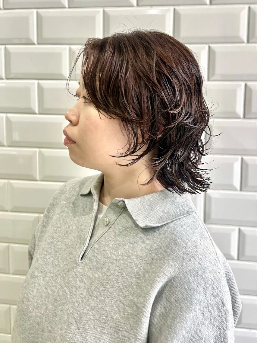 ミディアム カラー パーマ appiis 柳田葵　横浜のヘアスタイル