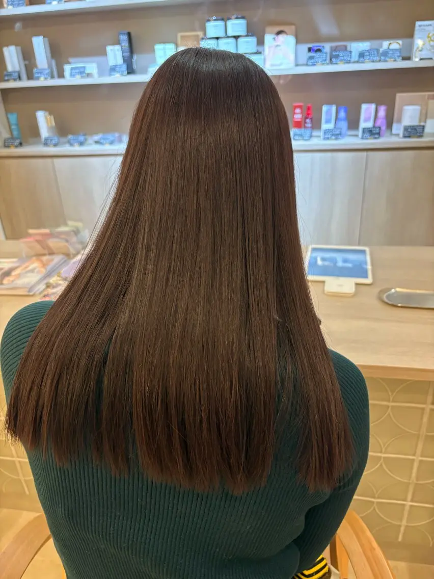 ロング 縮毛矯正 ルプラボウ すぎやまみほのヘアスタイル