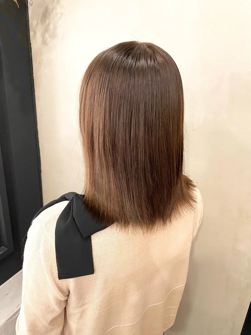 セミロング カラー ベージュカラー ✨レディースカット モデル募集✨イブキのヘアスタイル
