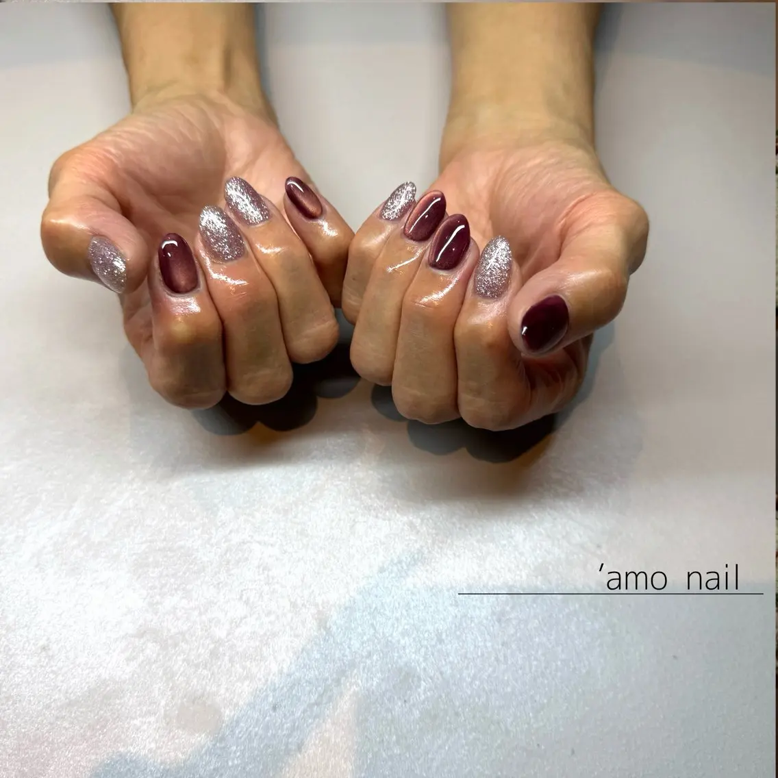 ネイル フラッシュネイル マグネットネイル 'amo nailのネイルデザイン