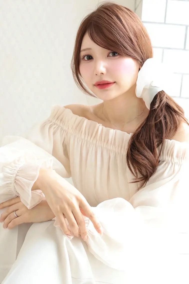 ロング ハイレイヤー レイヤーカット カット ヘアカラー 朝尾 愛花のヘアスタイル