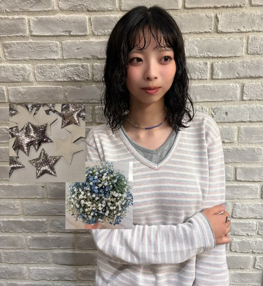 ミディアム カット ヘアカラー 透けカラー.艶髪. 梅田♡midoのヘアスタイル