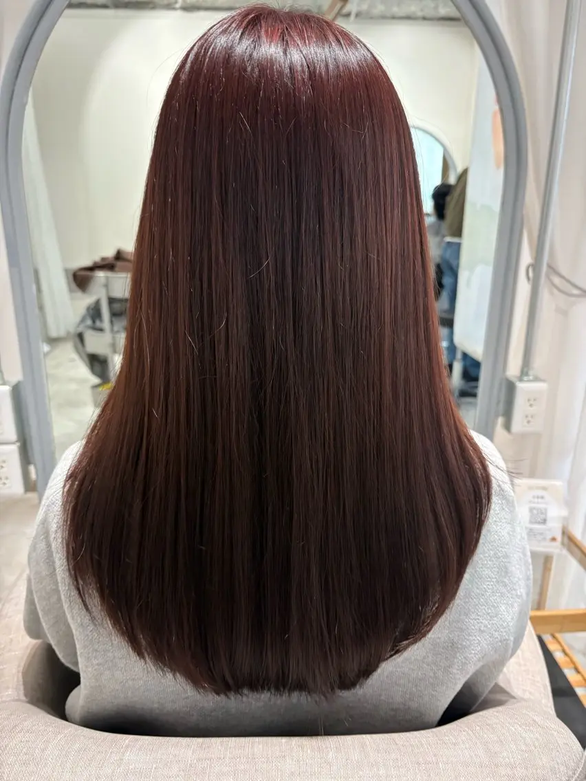 ロング レイヤーカット カット ヘアカラー トリートメント 【日韓風、レイヤー】 🤍ひらい　なつきのヘアスタイル