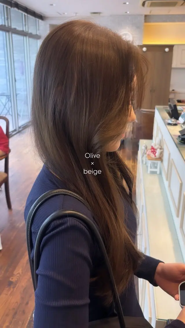 カラー カット ヘアカラー トリートメント 梅田/韓国レイヤー/ 透明感カラー/かれんのヘアスタイル