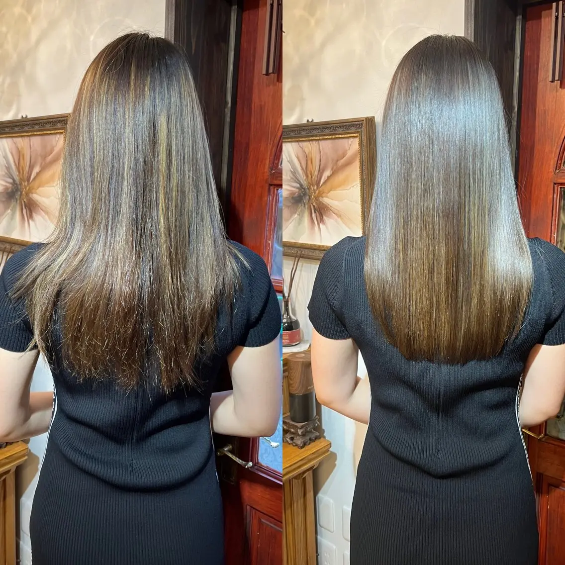 ロング カット 縮毛矯正 トリートメント 関 良太のヘアスタイル