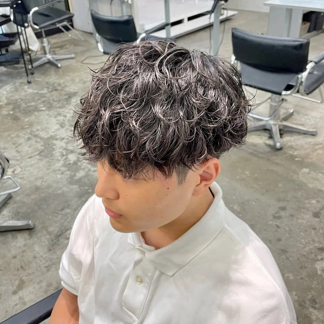 ショート パーマ メンズ カット パーマ メンズ特化美容師/ 藤戸 椋のヘアスタイル