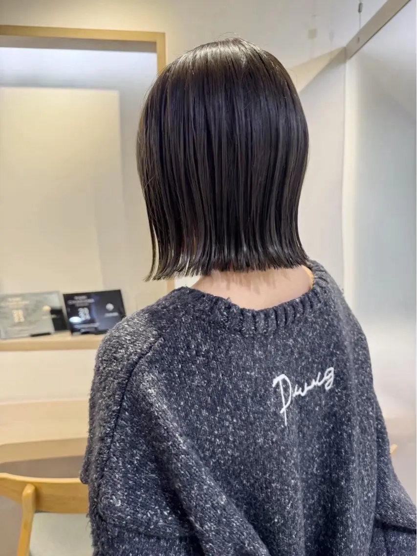 ショート パーマ ボブ 縮毛矯正 カット 縮毛矯正 ボブ/似合わせ レイヤーcocomoのヘアスタイル