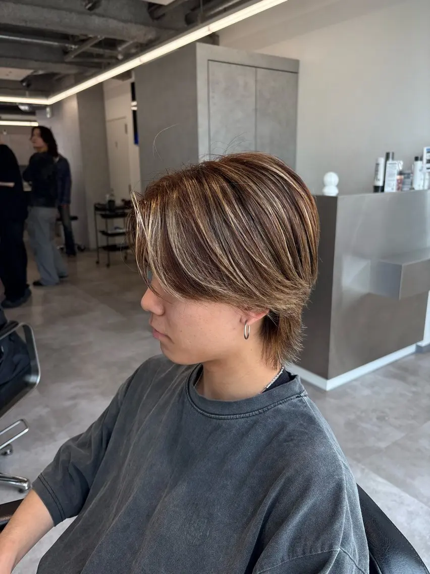 カラー ヘアアレンジ メンズ メンズハイライト ハイライトカラー ヘアカラー (メンズ特化)AKI /古本晃大のヘアスタイル