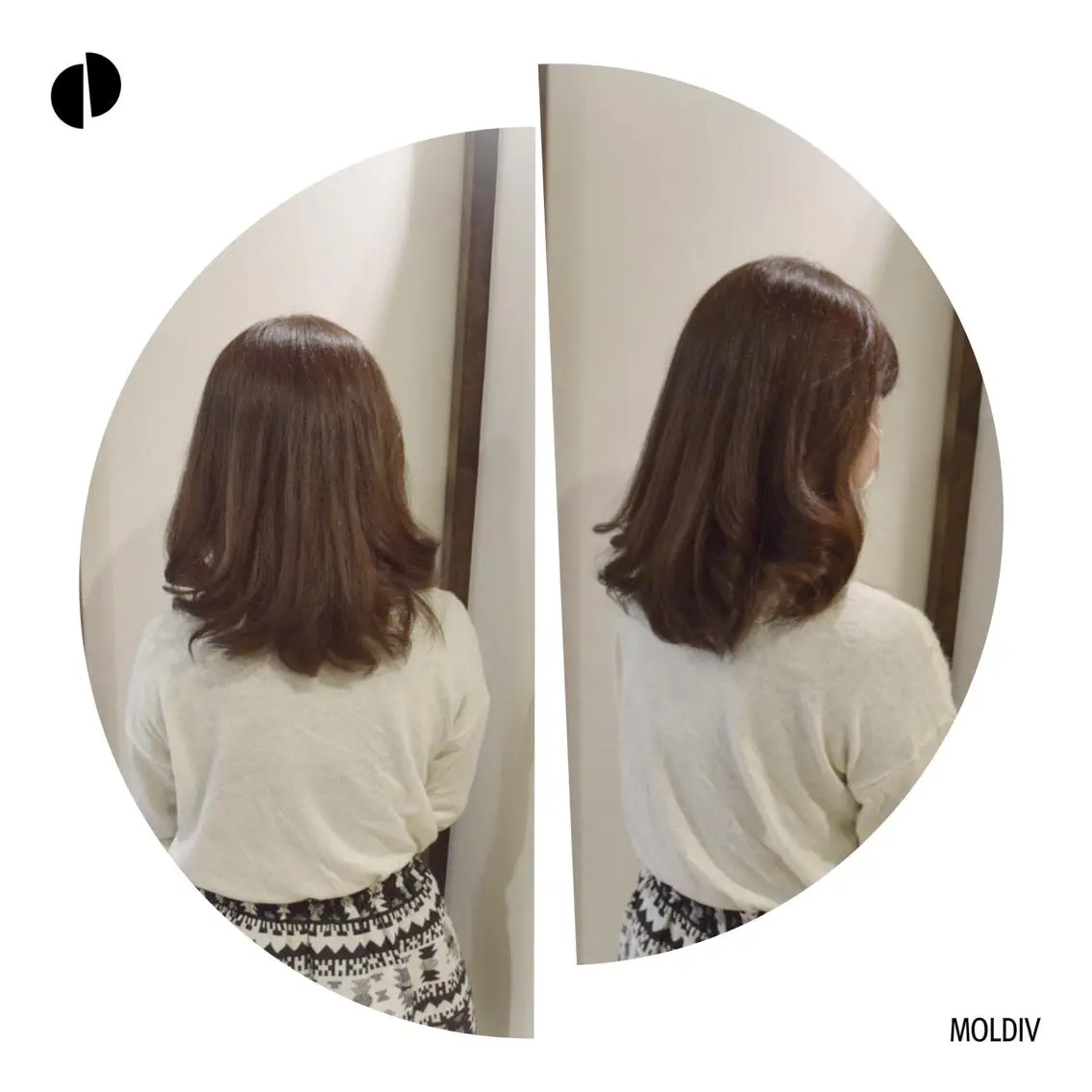 ミディアム セミロング カラー ブラウンカラー グレージュ ✨縮毛矯正✨髪質改善 ナカシマ ユミのヘアスタイル