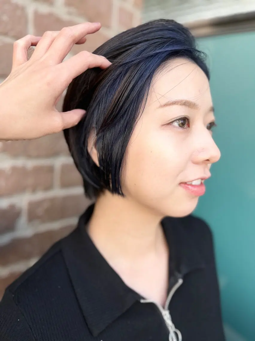 ショート カラー メンズ 久木原 ゆりのヘアスタイル