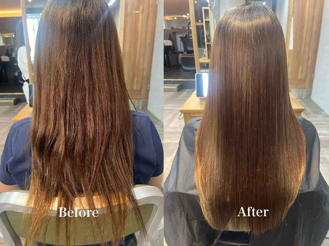 ロング 縮毛矯正 トリートメント こと 🐰のヘアスタイル