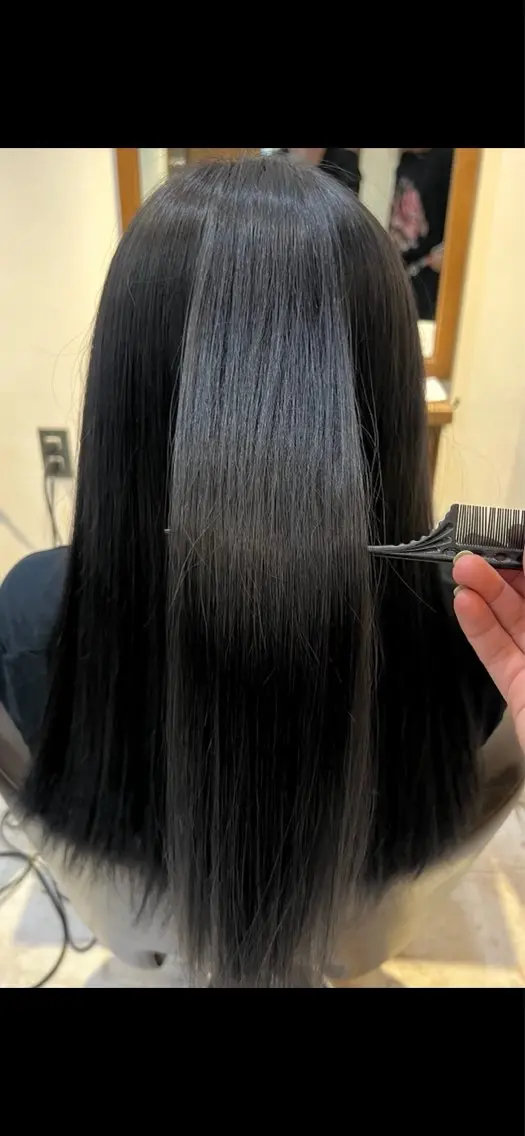 カット+ナチュラル縮毛矯正の写真