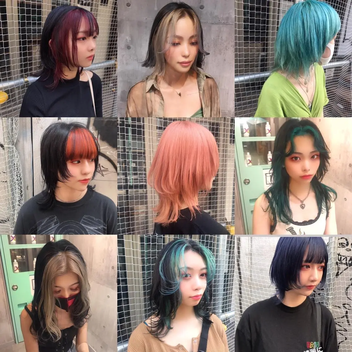 カラー ブリーチ/ウルフ特化 渋谷カルチャー交差点のヘアスタイル