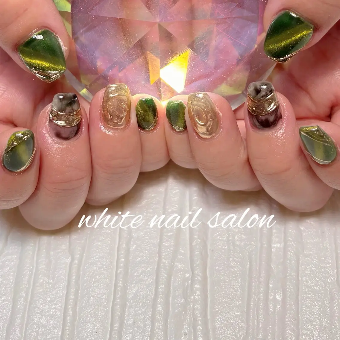 ネイル フットネイル ラメ(グリッター) ハンドネイル white nail salonのネイルデザイン