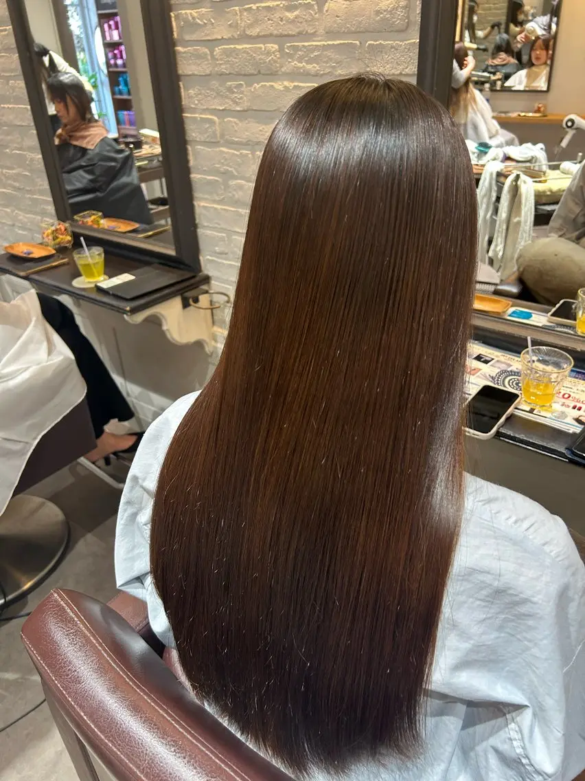 ロング カット 縮毛矯正 トリートメント 艶髪/韓国風🤍🖤 小林実央のヘアスタイル