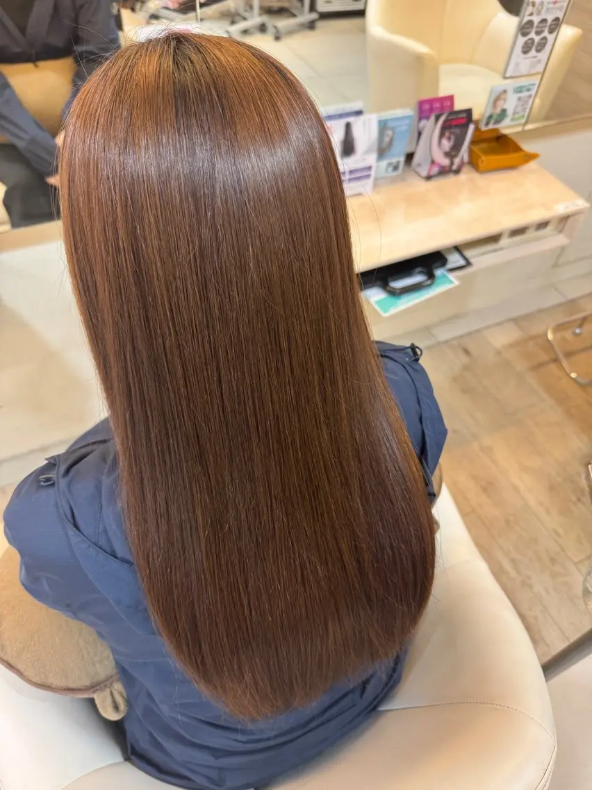 ロング カット 縮毛矯正 トリートメント 💎縮毛矯正💎艶髪 💎レイヤー💎津村のヘアスタイル