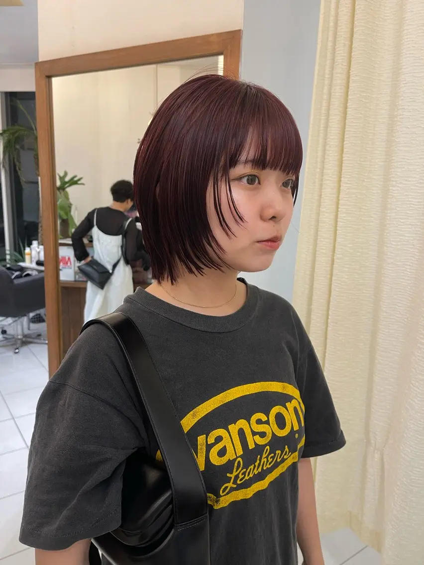 ショート カラー ブリーチ ブリーチなしカラー 顔まわりレイヤー レイヤーカット 外ハネヘア カット ヘアカラー トリートメント ヘアセット 丁寧なカウンセリング 🌿KENTA🌿のヘアスタイル