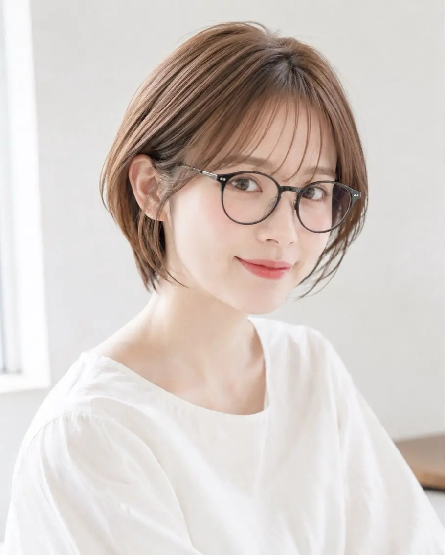 ショート カラー ショートヘア 小顔カット 西野 美桜のヘアスタイル