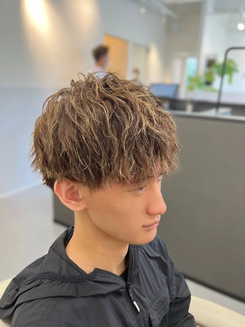 パーマ メンズ 藤本 康太のヘアスタイル