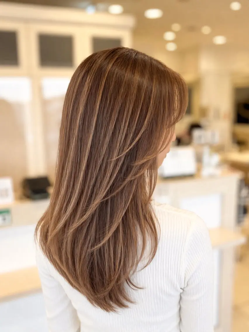 ロング カラー カット ヘアカラー トリートメント 金子 直樹のヘアスタイル
