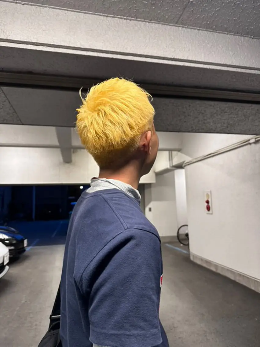 カラー メンズ ボブ&寒色🎐ᩚ 短髪 COCOROのヘアスタイル